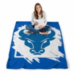 buffalo bulls splatter effect royal blue blanket best selling