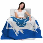 buffalo bulls splatter effect royal blue blanket best selling
