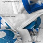 buffalo bulls splatter effect royal blue blanket best selling