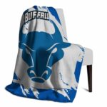 buffalo bulls splatter effect royal blue blanket best selling