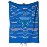 buffalo bulls striped pattern royal blue blanket best selling