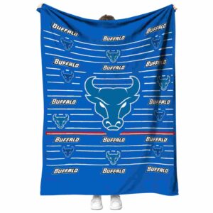 buffalo bulls striped pattern royal blue blanket best selling