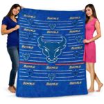 buffalo bulls striped pattern royal blue blanket best selling