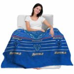 buffalo bulls striped pattern royal blue blanket best selling