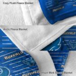 buffalo bulls striped pattern royal blue blanket best selling