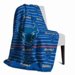 buffalo bulls striped pattern royal blue blanket best selling