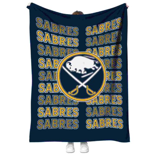 buffalo sabres fan pride navy blue blanket best selling