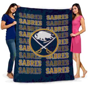 buffalo sabres fan pride navy blue blanket fashion forward