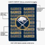 buffalo sabres fan pride navy blue blanket best selling
