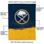 buffalo sabres gradient dots navy blue blanket best selling