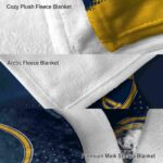 buffalo sabres gradient dots navy blue blanket best selling