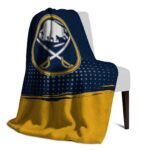 buffalo sabres gradient dots navy blue blanket best selling