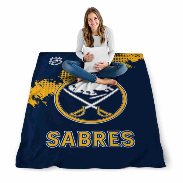 buffalo sabres grunge texture navy blue blanket high quality