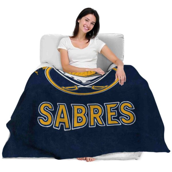 buffalo sabres grunge texture navy blue blanket latest model