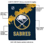 buffalo sabres grunge texture navy blue blanket new arrival