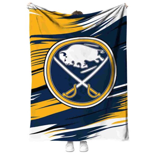 buffalo sabres paint streaks navy blue white blanket best selling