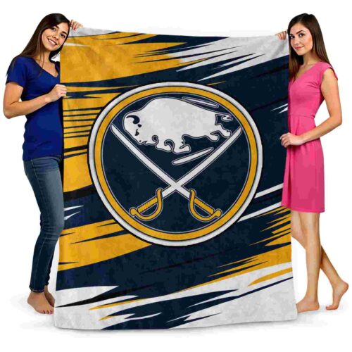 buffalo sabres paint streaks navy blue white blanket fashion forward