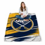 buffalo sabres paint streaks navy blue white blanket best selling