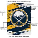 buffalo sabres paint streaks navy blue white blanket best selling