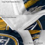 buffalo sabres paint streaks navy blue white blanket best selling
