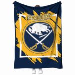 buffalo sabres splatter effect navy blue blanket best selling