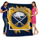 buffalo sabres splatter effect navy blue blanket best selling