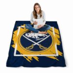 buffalo sabres splatter effect navy blue blanket best selling