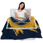 buffalo sabres splatter effect navy blue blanket best selling