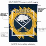 buffalo sabres splatter effect navy blue blanket best selling