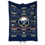 buffalo sabres striped pattern navy blue blanket best selling