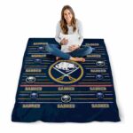 buffalo sabres striped pattern navy blue blanket best selling