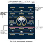buffalo sabres striped pattern navy blue blanket best selling
