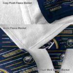 buffalo sabres striped pattern navy blue blanket best selling