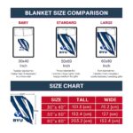 byu cougars brushstrokes blue white blanket trendy