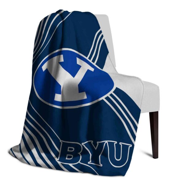 byu cougars diagonal stripes blue blanket top rated