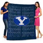byu cougars fan pride blue blanket fashion forward