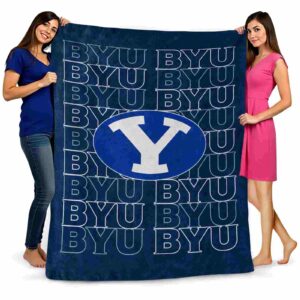 byu cougars fan pride blue blanket fashion forward