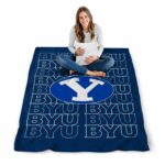 byu cougars fan pride blue blanket high quality