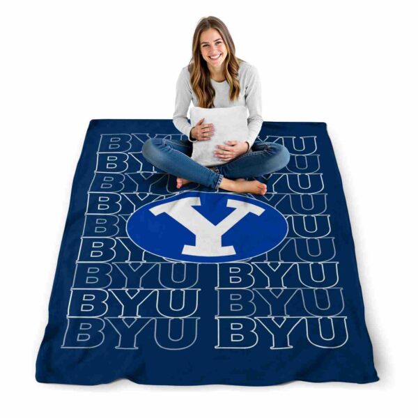 byu cougars fan pride blue blanket high quality