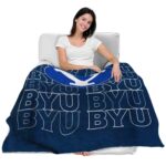 byu cougars fan pride blue blanket latest model