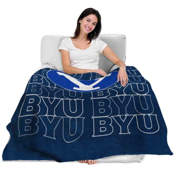 byu cougars fan pride blue blanket latest model