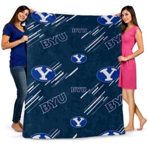 byu cougars fan spirit blue blanket fashion forward