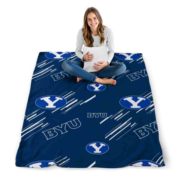 byu cougars fan spirit blue blanket high quality