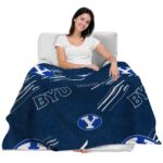 byu cougars fan spirit blue blanket latest model