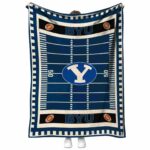 byu cougars football field blue blanket best selling