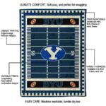 byu cougars football field blue blanket best selling