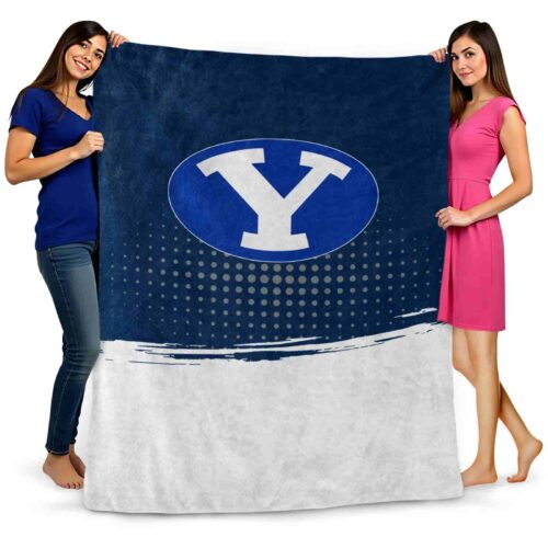 byu cougars gradient dots blue blanket fashion forward