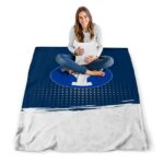 byu cougars gradient dots blue blanket high quality