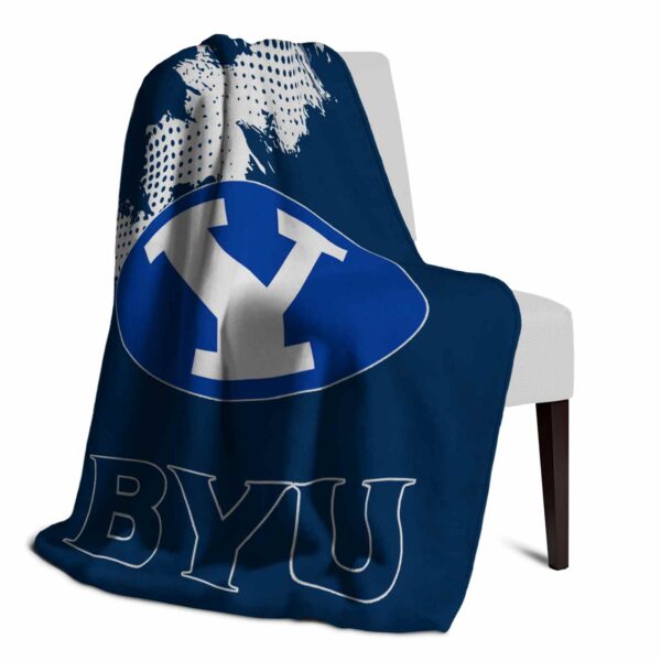 byu cougars grunge texture blue blanket top rated
