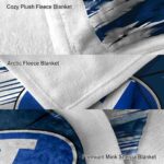byu cougars paint streaks blue white blanket best selling